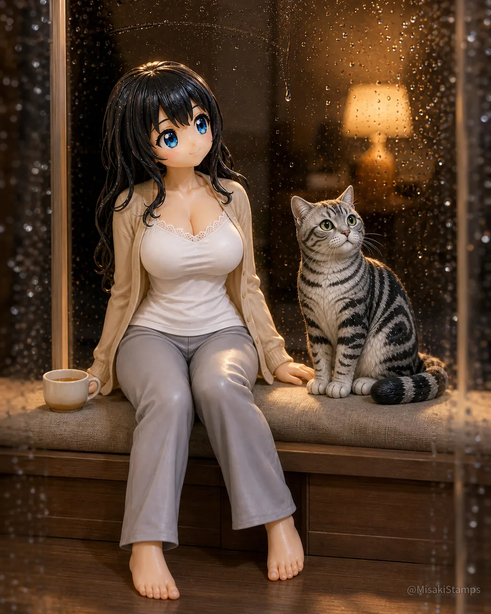 2026年9月9日、夜19:08に作ったMisaki。クレイ風3Dイラスト。