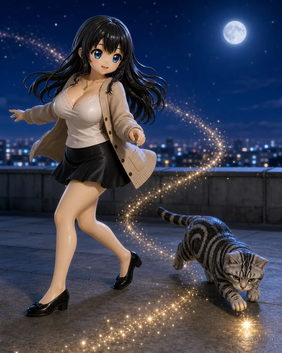 2026年9月10日、昼16:31に作ったMisaki。クレイ風3Dイラスト。