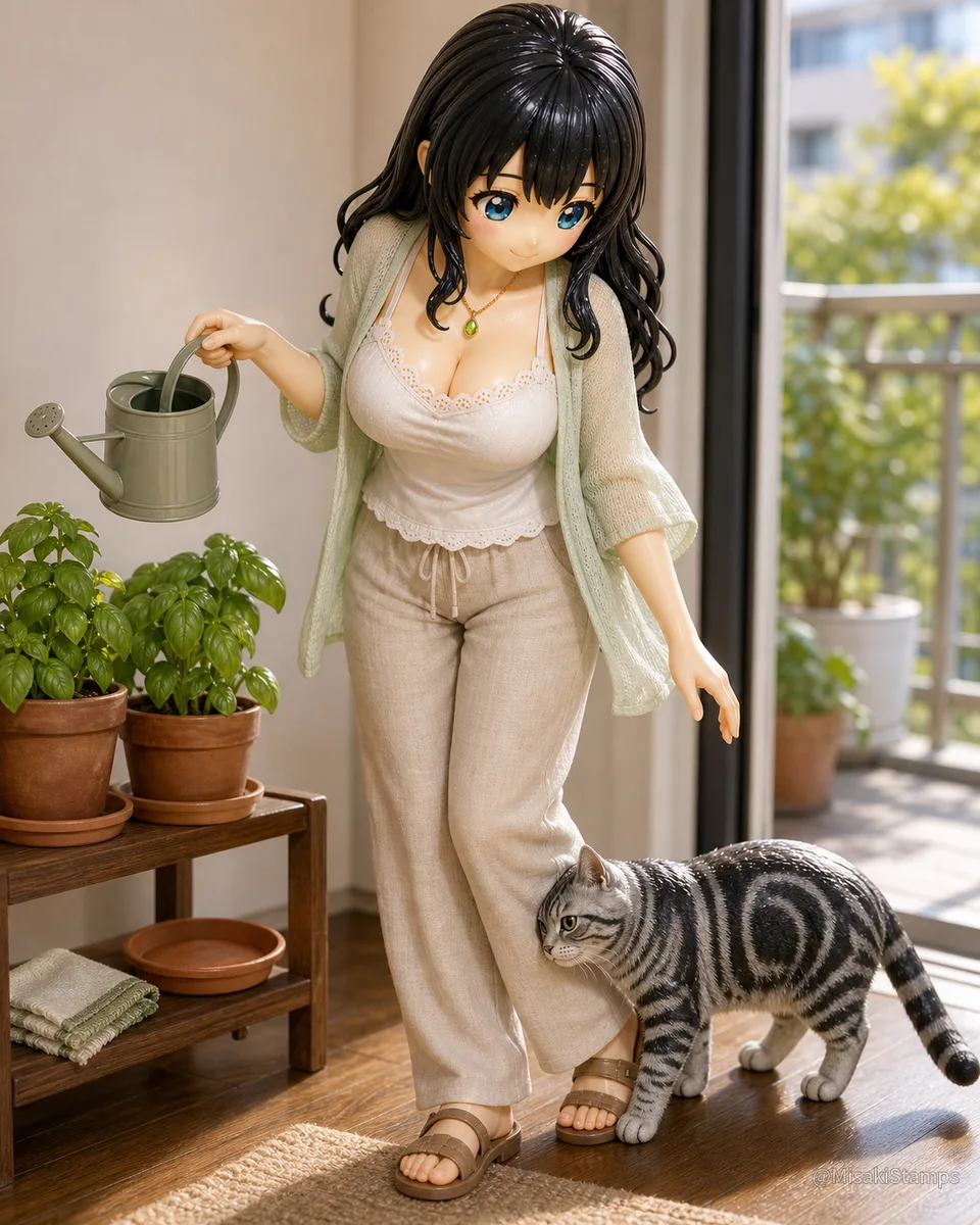 2026年9月10日、朝08:33に作ったMisaki。クレイ風3Dイラスト。