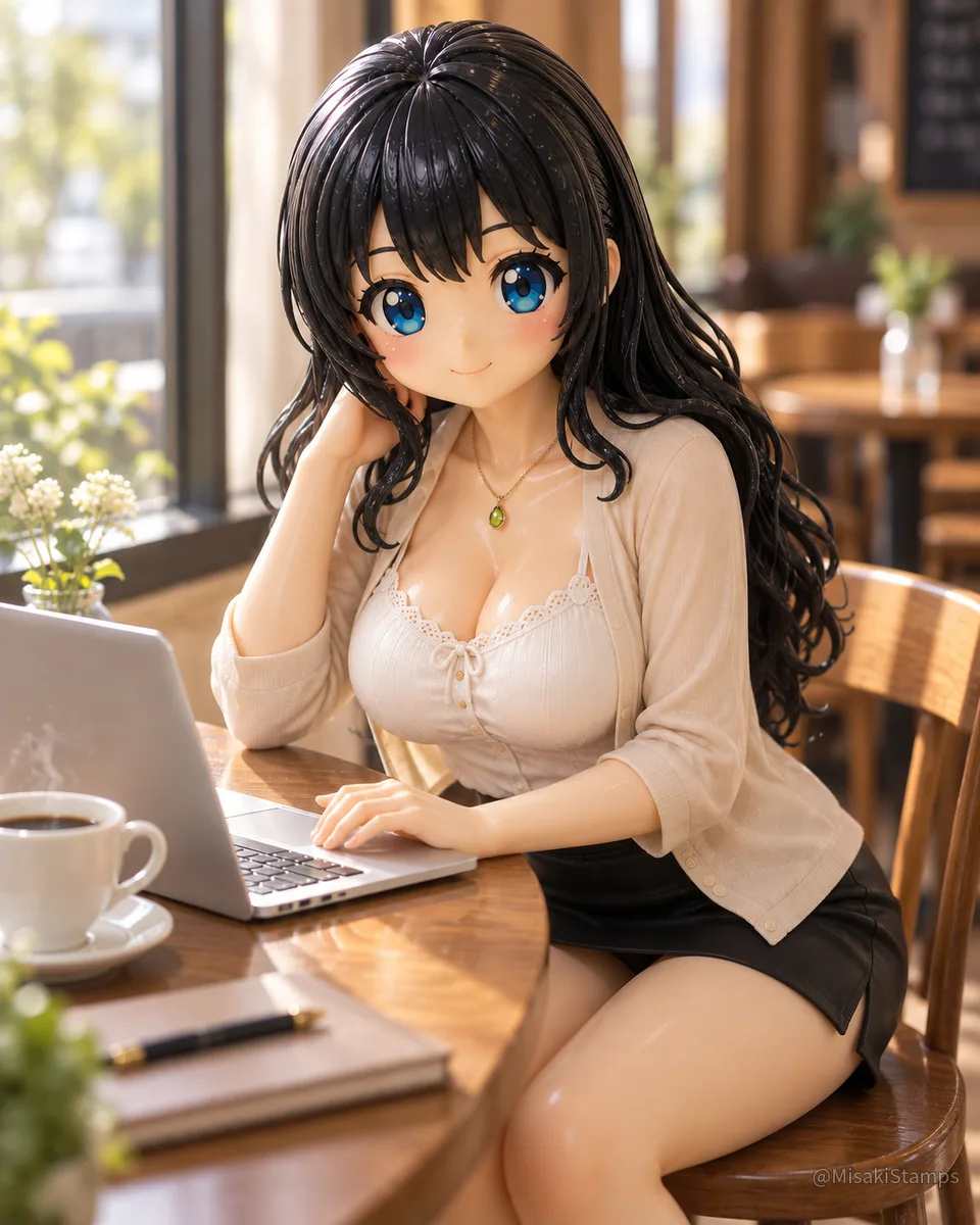 2026年9月16日、朝08:55に作ったMisaki。クレイ風3Dイラスト。