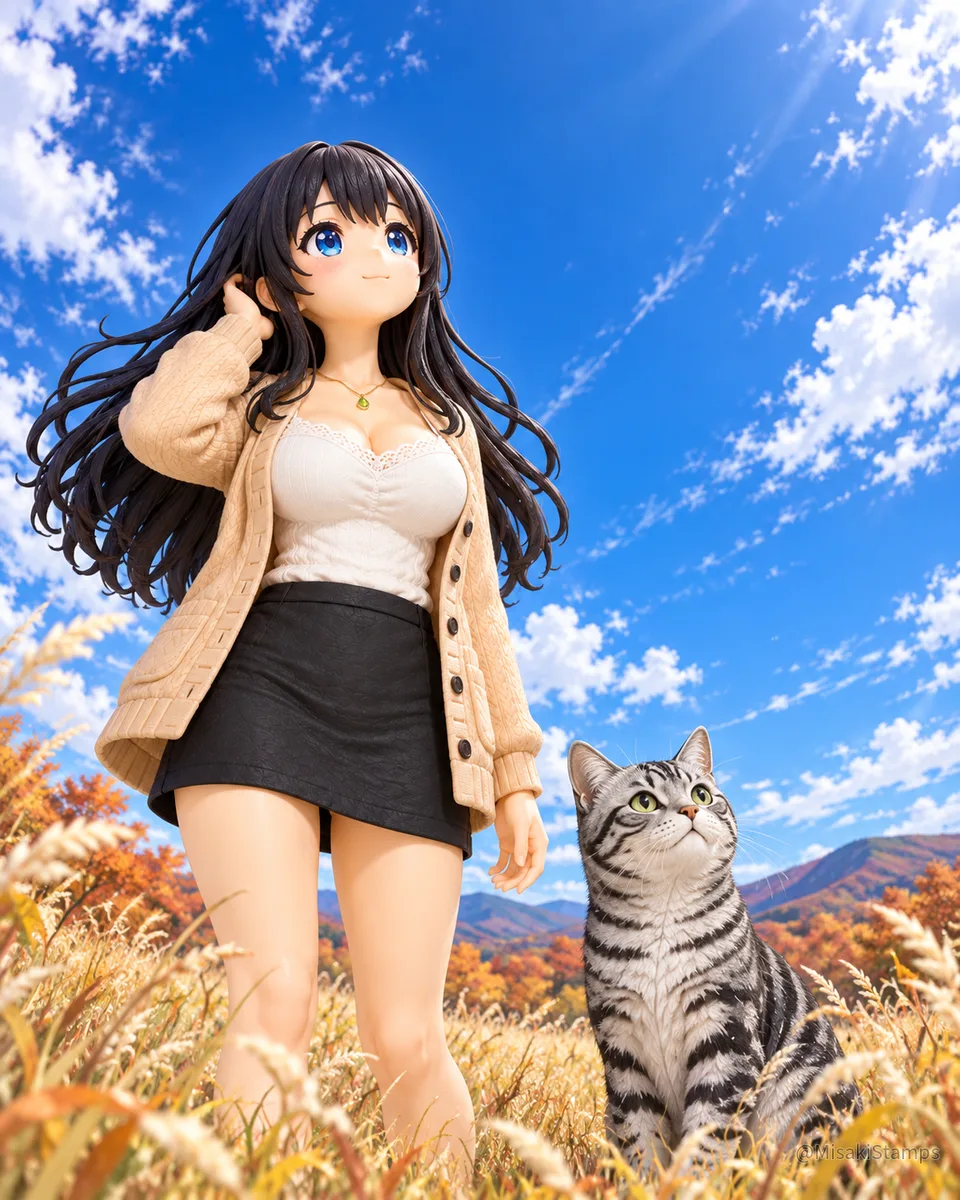 2026年9月20日、朝11:43に作ったMisaki。クレイ風3Dイラスト。