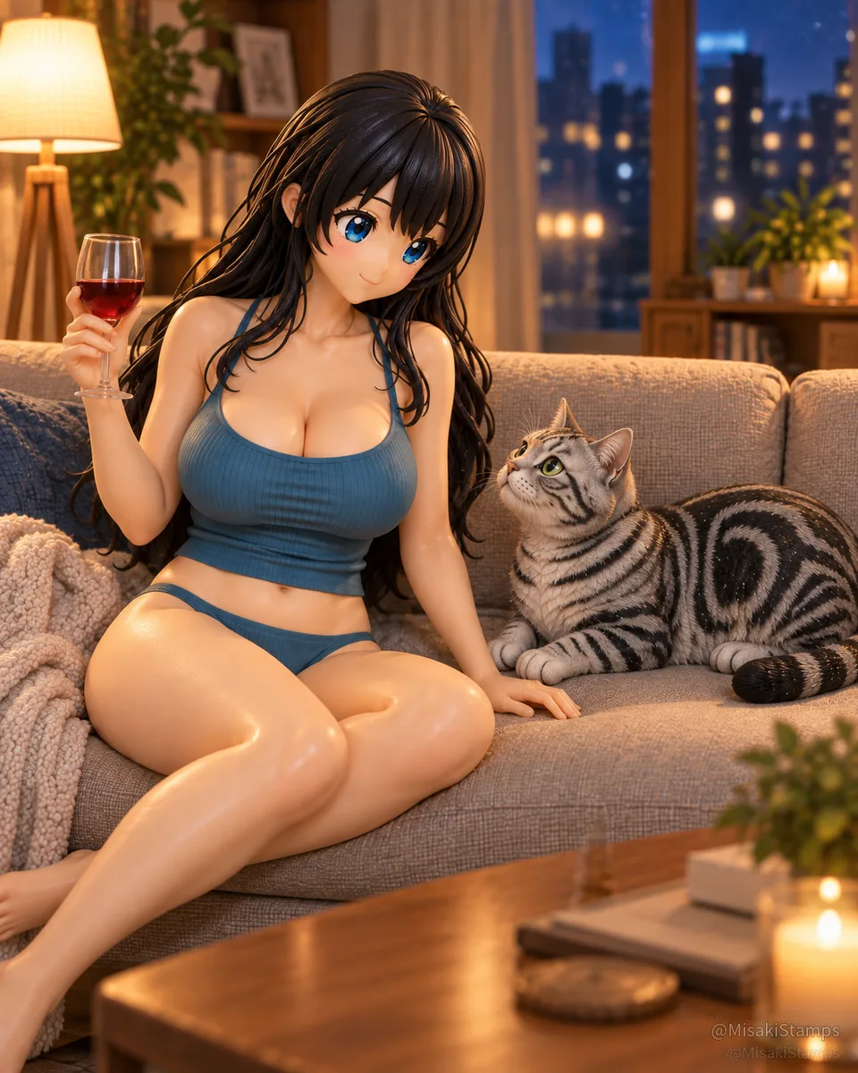 2026年9月21日、夜21:09に作ったMisaki。クレイ風3Dイラスト。