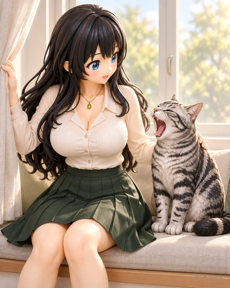 2026年9月29日、朝07:36に作ったMisaki。クレイ風3Dイラスト。