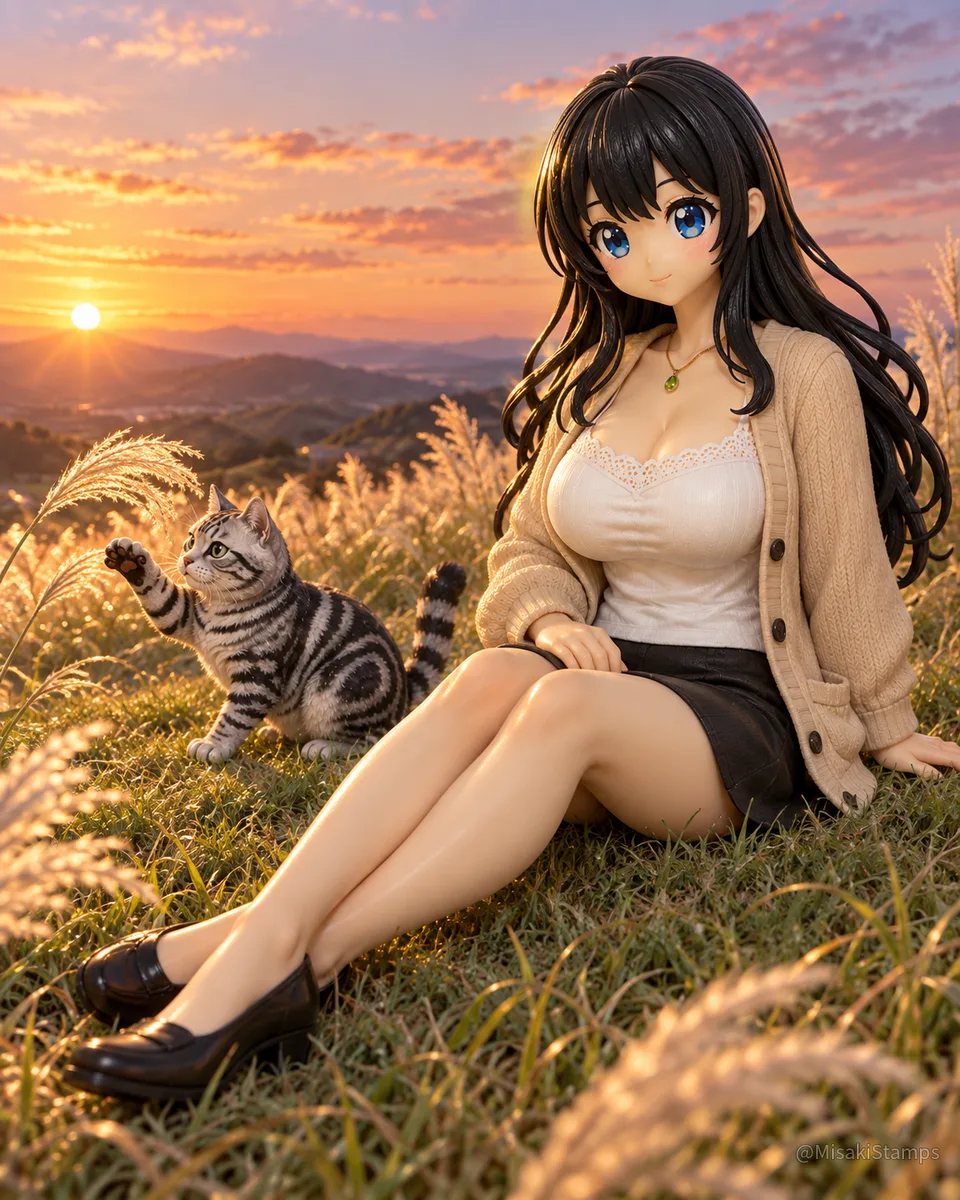 2026年10月6日、昼16:37に作ったMisaki。クレイ風3Dイラスト。