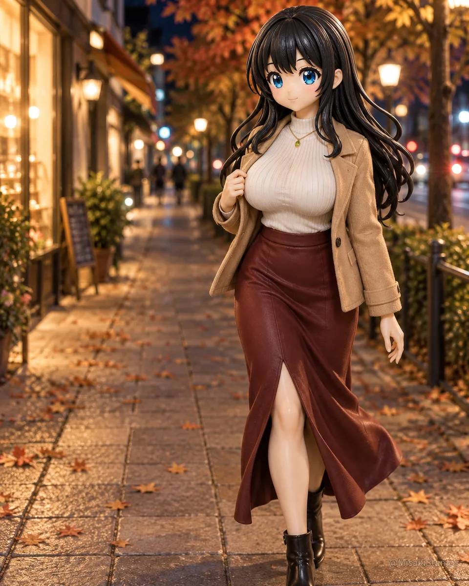 2026年10月7日、夜18:26に作ったMisaki。クレイ風3Dイラスト。