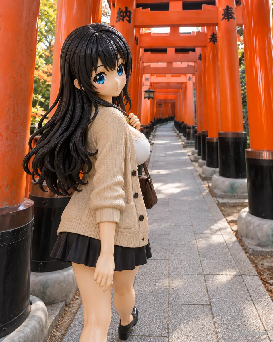 2026年10月12日、夜17:51に作ったMisaki。クレイ風3Dイラスト。