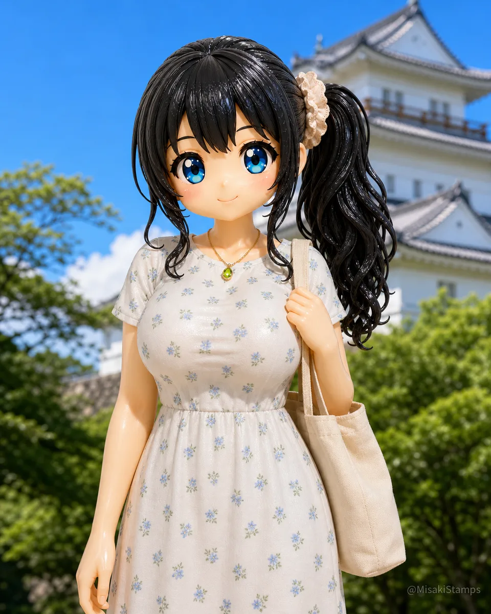 2026年8月24日、朝10:35に作ったMisaki。クレイ風3Dイラスト。
