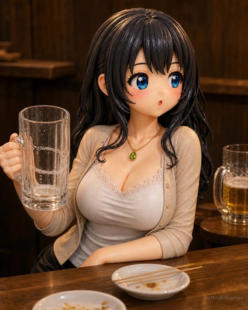 2026年9月4日、夜18:20に作ったMisaki。クレイ風3Dイラスト。